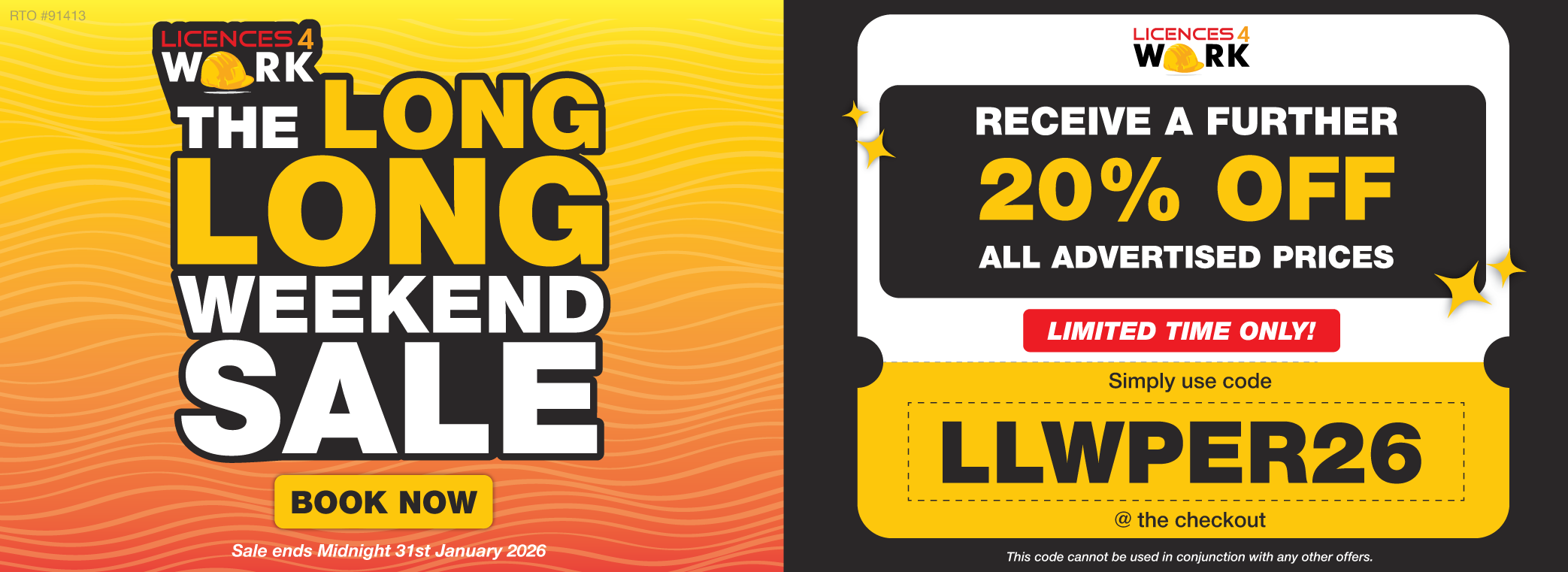 THE Long Weekend Sale Sliding Banner WA